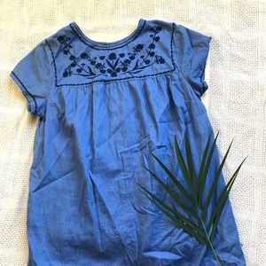 Old Navy Blue Embroidered Dress